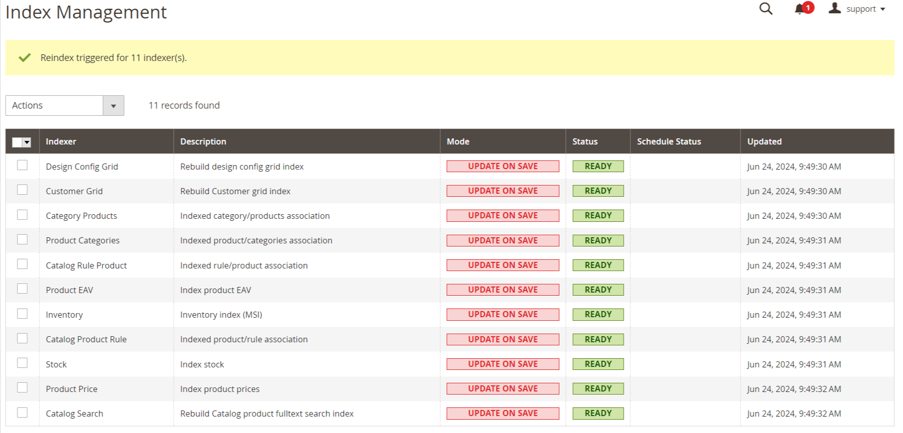reindex page