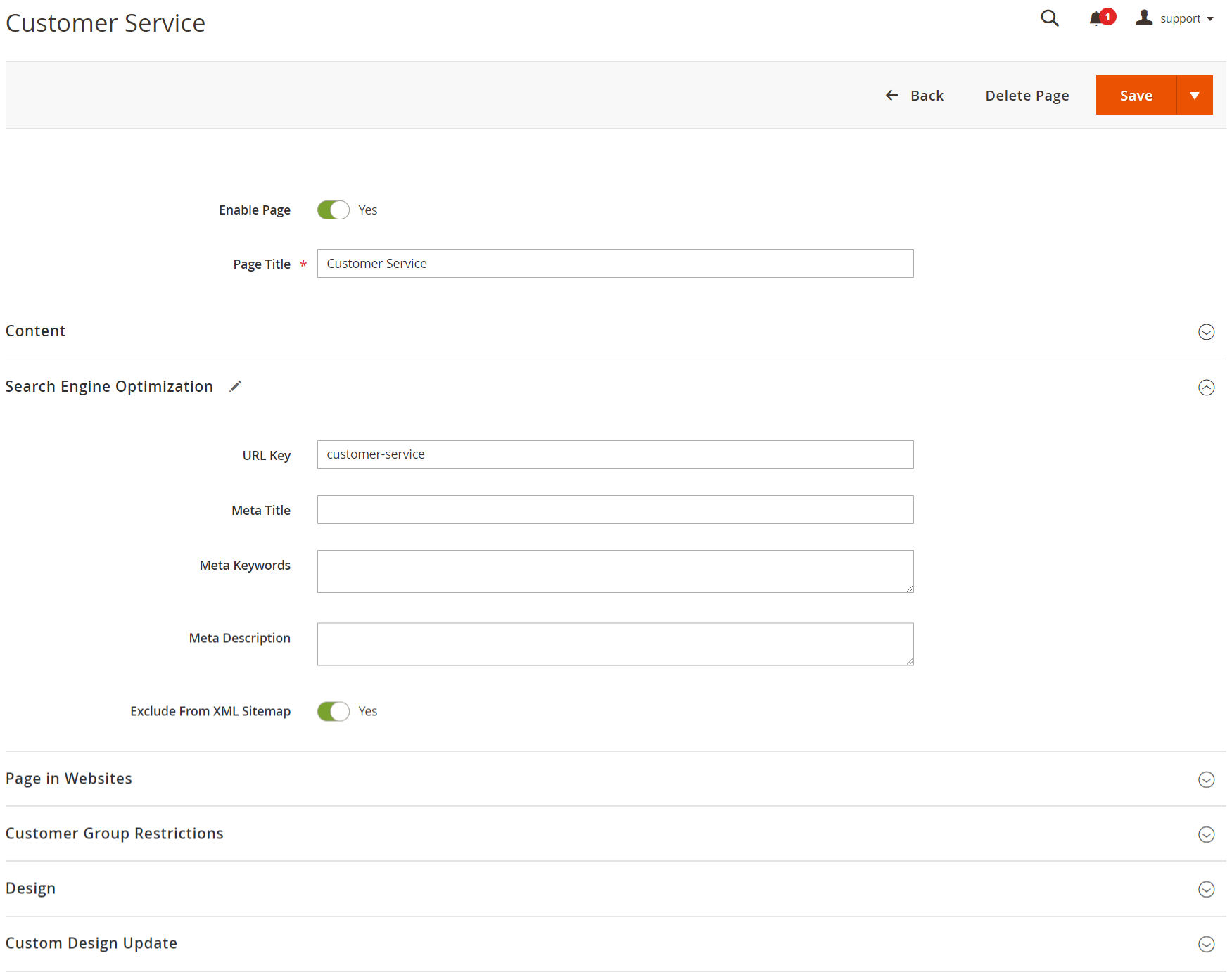 add-sitemap-in-customer-service